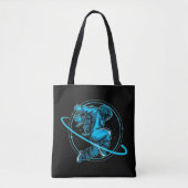 Astronaut springt um Saturn Artwork herum | Tasche (Vorderseite)