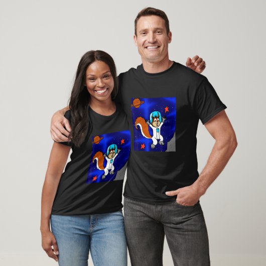 Astronaut Squirrel in Space T-Shirt (Unisex)