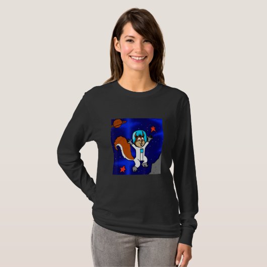Astronaut Squirrel in Space T-Shirt (Vorne ganz)