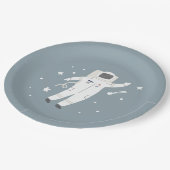 Astronaut & Stars Space Geburtstagsparty Pappteller (Schrägansicht)