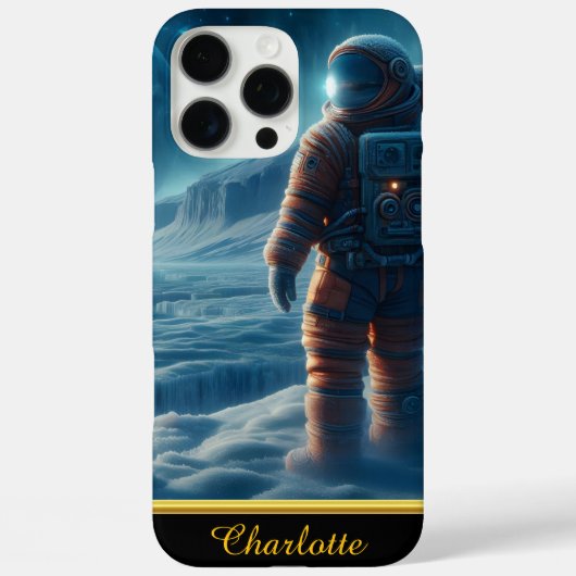 Astronaut steht auf einer frostbedeckten Oberfläch Case-Mate iPhone Hülle (Rückseite)
