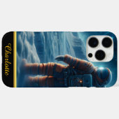 Astronaut steht auf einer frostbedeckten Oberfläch Case-Mate iPhone Hülle (Rückseite (Horizontal))