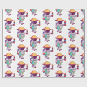 Astronaut, Sternenflugzeuge Geschenkpapier (Flach)