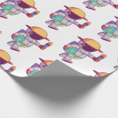 Astronaut, Sternenflugzeuge Geschenkpapier (Ecke)