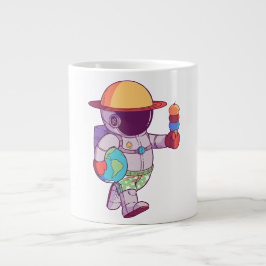 Astronaut, Sternenflugzeuge Jumbo-Tasse (Vorderseite)
