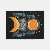 Astronaut steuert Weltraum Fleecedecke (Vorderseite (Horizontal))