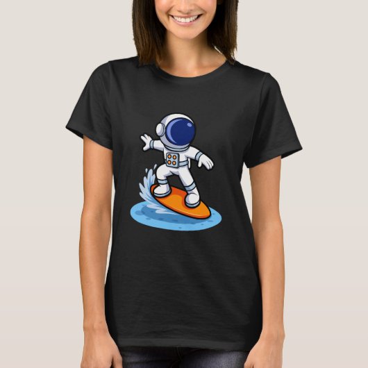 Astronaut Surfing Adventure T-Shirt (Vorderseite)