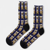Astronaut süßer Hund Socken (Linkes Detail)