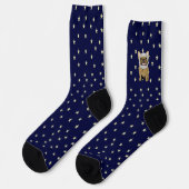 Astronaut süßer Hund Socken (Linkes Detail)