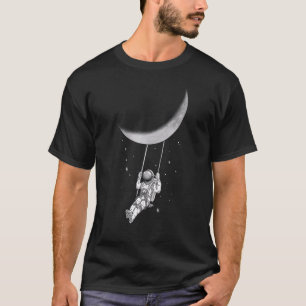 Astronaut swing on the moon fun space T-Shirt