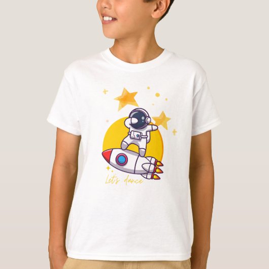 Astronaut tanzt auf einer Rakete T-Shirt (Vorderseite)