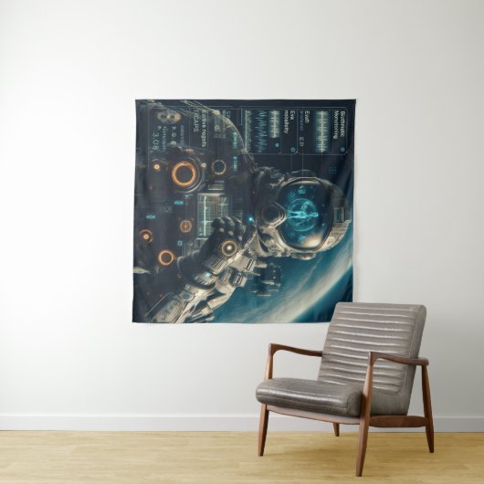 Astronaut Tapestry Wandteppich (Beispiel (Horizontal))
