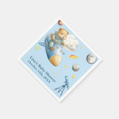 Astronaut Teddy Bär Baby Shower Serviette (Ecke)