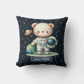 Astronaut Teddy Bear Baby Boy Kissen Personalisier (Vorderseite)