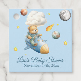 Astronaut Teddy Bear Baby Shower Geschenkanhänger
