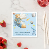 Astronaut Teddy Bear Baby Shower Serviette (Beispiel)