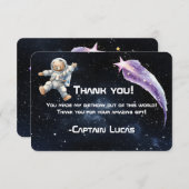 Astronaut Teddy Bear Space Danke Karte (Vorne/Hinten)