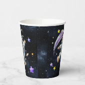 Astronaut Teddy Bear Space Party Paper Cups Pappbecher (Links)