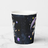 Astronaut Teddy Bear Space Party Paper Cups Pappbecher (Rechts)