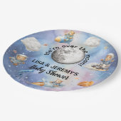 Astronaut Teddy Bears in Space Baby Shower Pappteller (Schrägansicht)