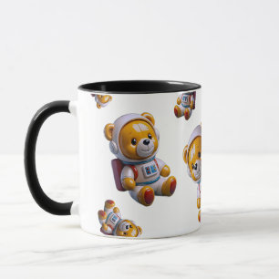 Astronaut Teddy Black Tasse