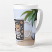Astronaut Teddy Latte Milchtasse (Rechte Ecke)