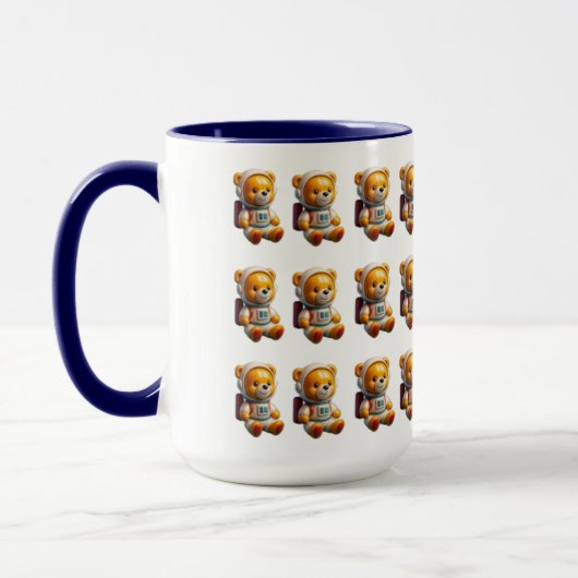 Astronaut-Teddy-Muster-Tasse Tasse (Links)