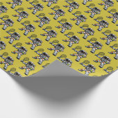 Astronaut Tennis Geschenkpapier (Ecke)