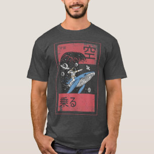Astronaut-Thema Raumfahrer auf einem Wal T-Shirt