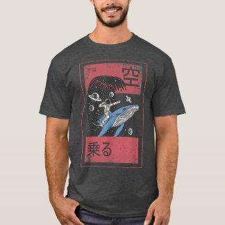 Astronaut-Thema Raumfahrer auf einem Wal T-Shirt