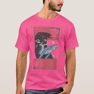 Astronaut-Thema Raumfahrer auf einem Wal T-Shirt