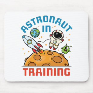 Astronaut trainiert Niedlichen zukünftigen Astrona Mousepad