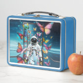 Astronaut Traumlandschaft Metall Brotdose (Beispiel)