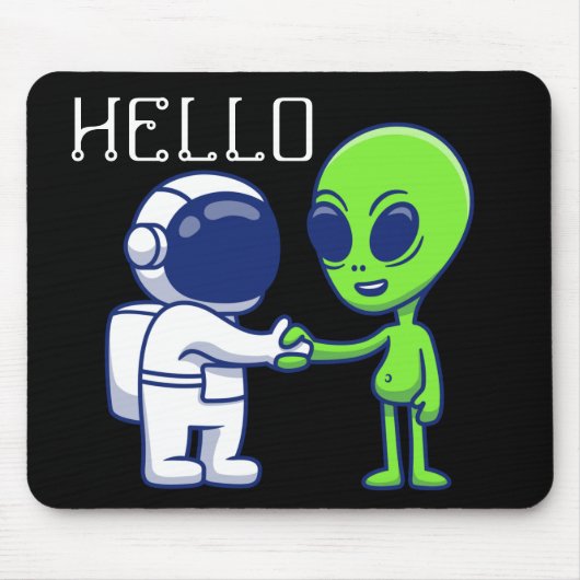 Astronaut trifft Alien-Mauspad Mousepad (Vorne)