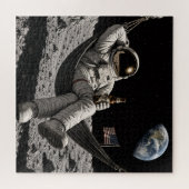 Astronaut trinkt Bier Puzzle (Horizontal)