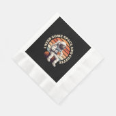 Astronaut trinkt Kaffee Serviette (Ecke)