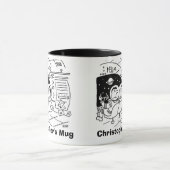 Astronaut überraschte, Post zu sehen. Name wählen Tasse (Zentrum)