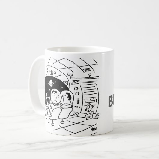 Astronaut überraschte, wie E-Mails zugestellt wurd Kaffeetasse (Vorderseite Links)