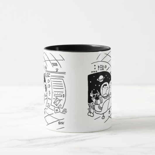 Astronaut überraschte, wie E-Mails zugestellt wurd Tasse (Zentrum)