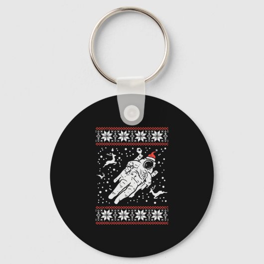 Astronaut Uggli Weihnachten Sweater Xmas Space Lov Schlüsselanhänger (Vorderseite)