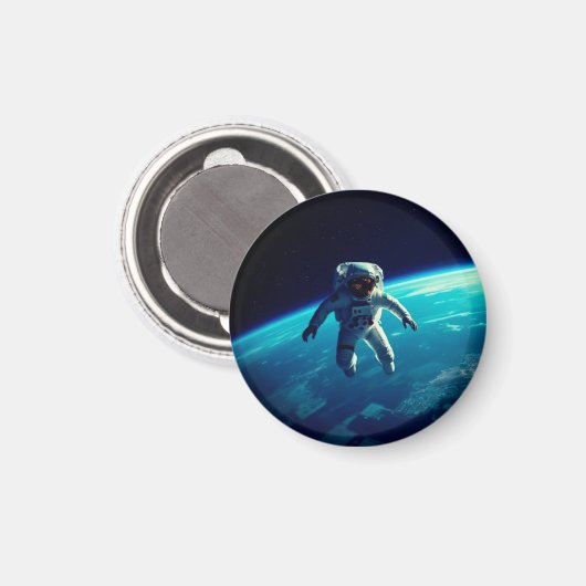 ASTRONAUT UNANGEBUNDEN MAGNET (Vorderseite/Rückseite)