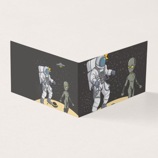 Astronaut und Alien (Vorderseite)