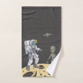 Astronaut und Alien Badhandtuch Set (Handtuch)