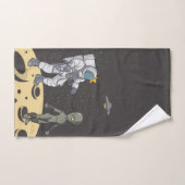 Astronaut und Alien Badhandtuch Set (Handtuch)
