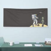Astronaut und Alien Banner (Messe)
