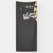 Astronaut und Alien Banner (Vertikal)