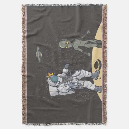 Astronaut und Alien Decke (Vorderseite Vertikal)