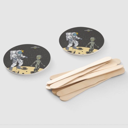 Astronaut und Alien Fächer (Non-assembled)