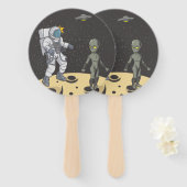 Astronaut und Alien Fächer (Vorne und Hinten)