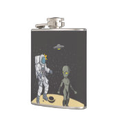 Astronaut und Alien Flachmann (Links)